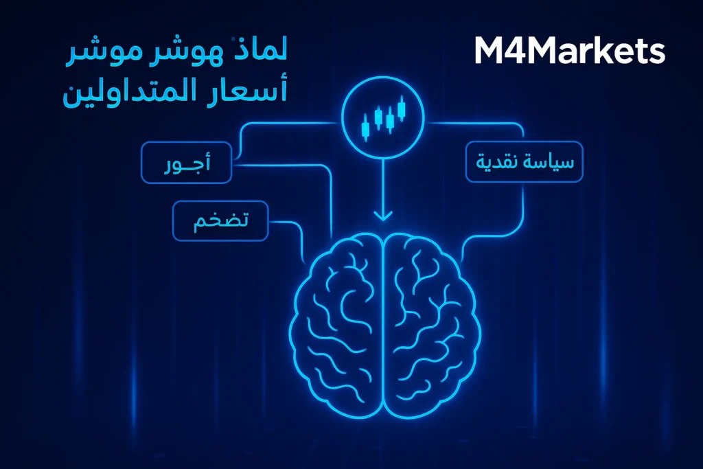 عرض رقمي يوضح كيف تؤثر بيانات الأجور والتضخم وقرارات السياسة النقدية المستمدة من مؤشر CPI على متداولي الفوركس.