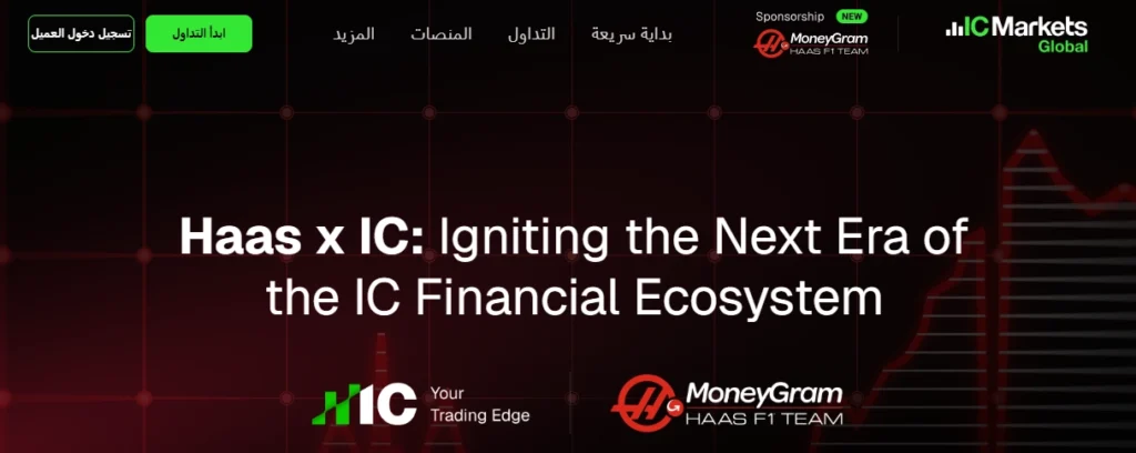  تصميم يوضح وسيط IC Markets، مع التركيز على سرعة التنفيذ والتداول ECN الفائق السرعة وكفاءة السحب.
