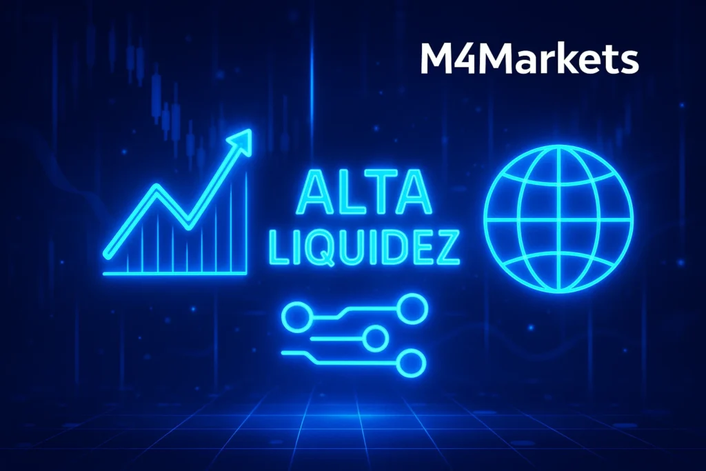 Imagem futurista destacando os benefícios de negociar EUR/USD, como alta liquidez e baixos custos, com gráficos néon.