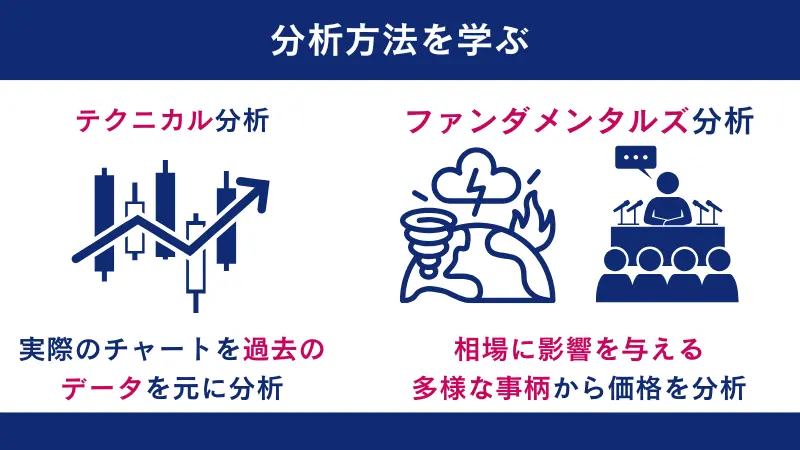 テクニカル分析とファンダメンタルズ分析がある