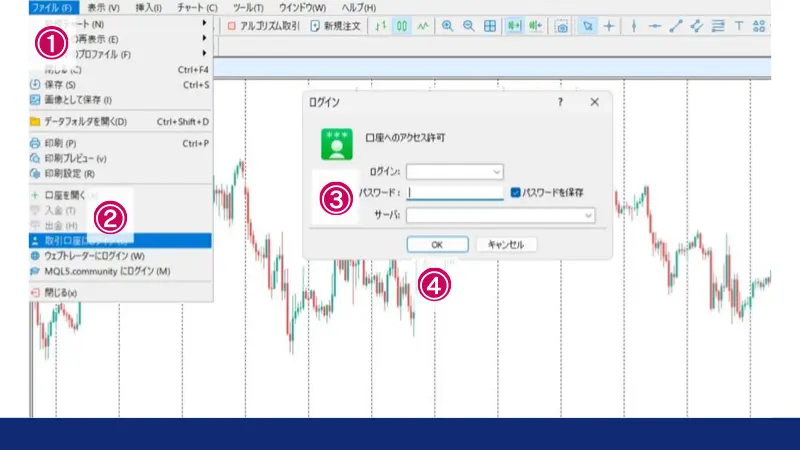 MT5アプリの画面