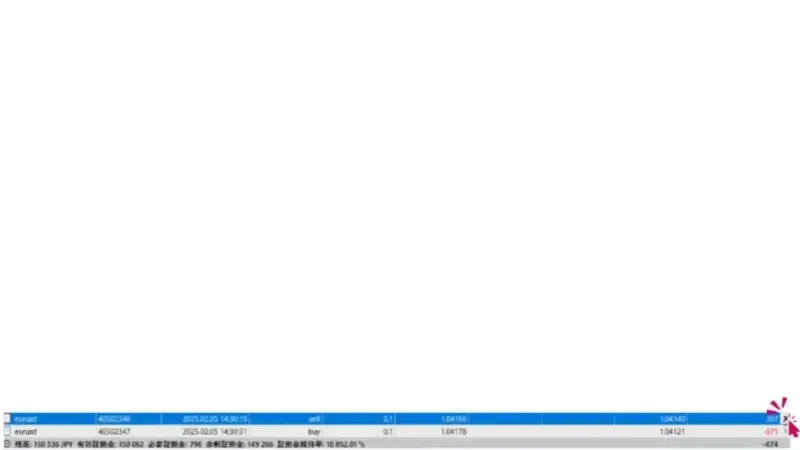 FXGTで両建てポジションを解除するための決済画面