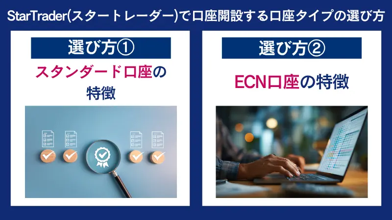 StarTrader(スタートレーダー)で口座開設する口座タイプの選び方