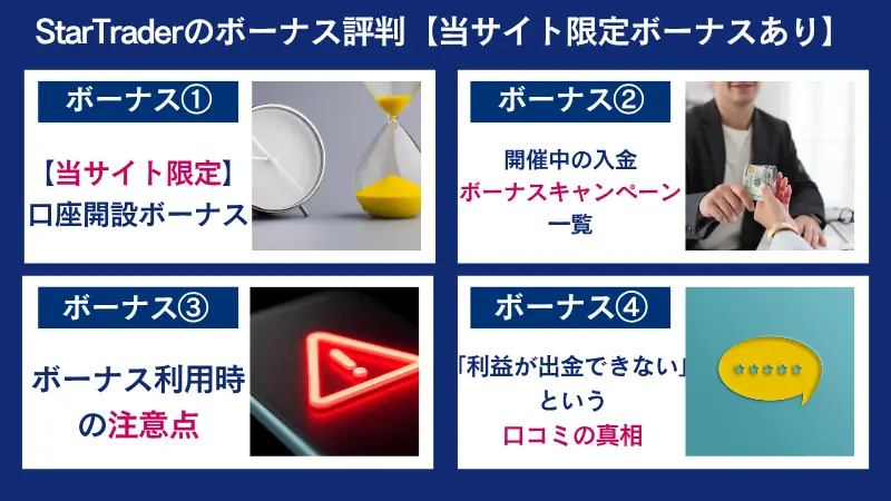 StarTraderのボーナス評判【当サイト限定ボーナスあり】を紹介