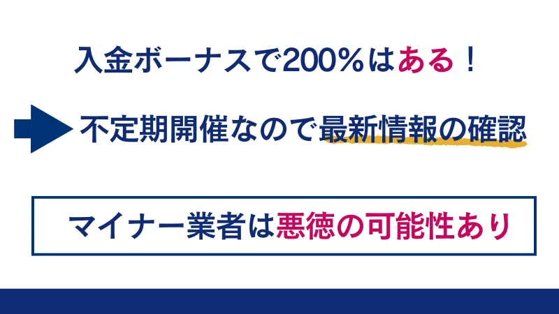 主要な海外FX業者のなかで、200％を超える入金ボーナスを提供している業者はない